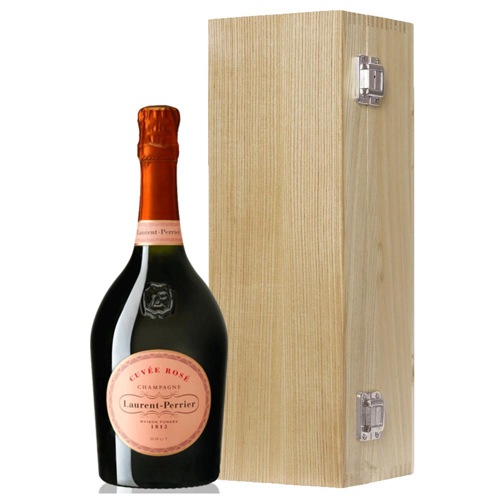 Laurent Perrier Rose Champagne 75cl Oak Luxury Gift Boxed